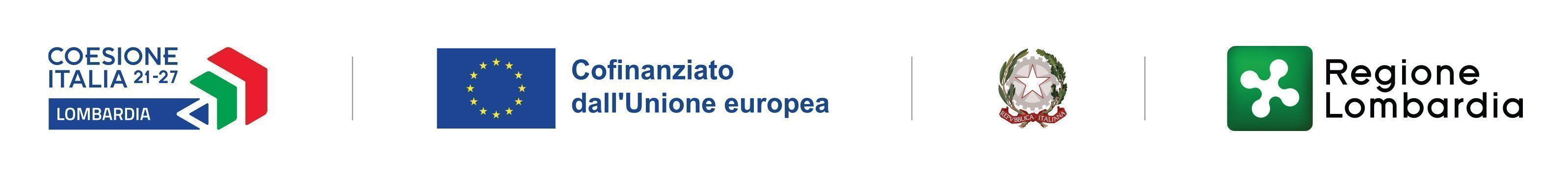 Coesione Italia 21-27 Lombardia - Cofinanziato dall'Unione europea - Repubblica Italiana - Regione Lombardia